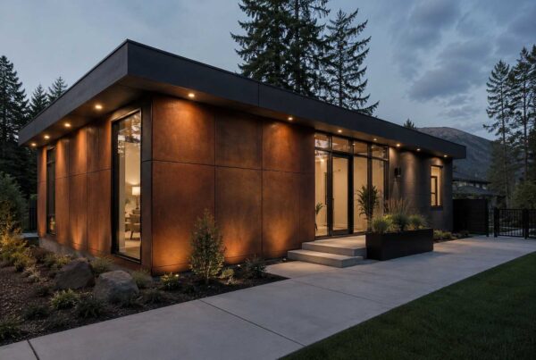 Vintage Steel panels on a residential building